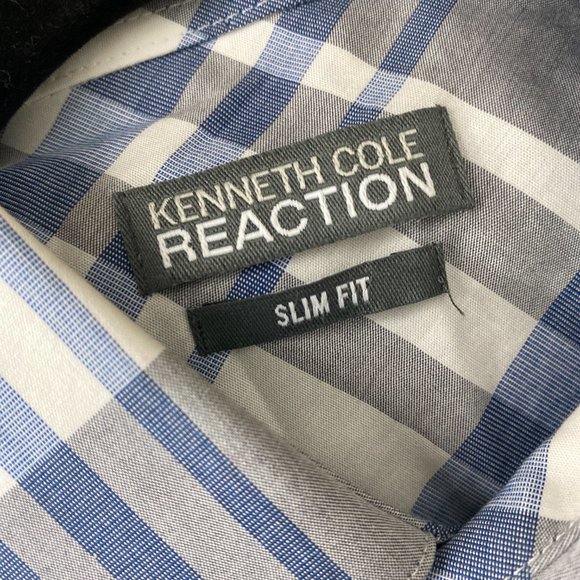 Kenneth Cole | Oeko-Tex Men's New Navy Long Sleeve Button Down Dress Shirt 32 33 - Picture 11 of 14